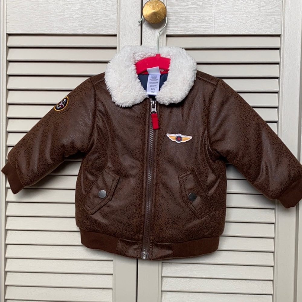 12M Brown Bomber Jacket EUC